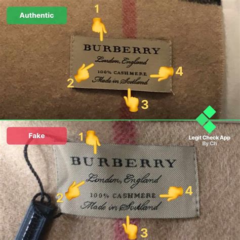 how can you tell if burberry scarf is real|genuine burberry label.